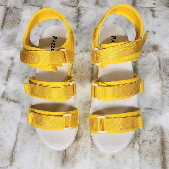 Pazzle Summer Sneaker Harness Sandals Yellow Size 10 - Picture 4 of 7